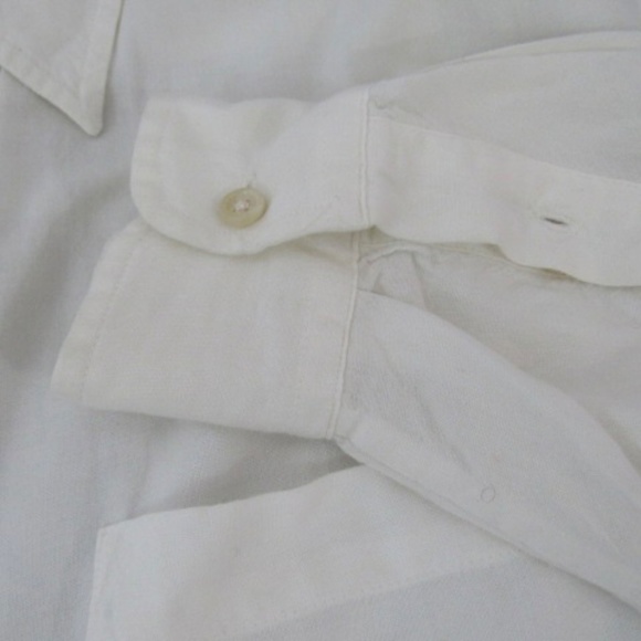 Ralph Lauren Polo Ivory Button Up Embroidered Rayon Wool Top Size 8 - Picture 5 of 8
